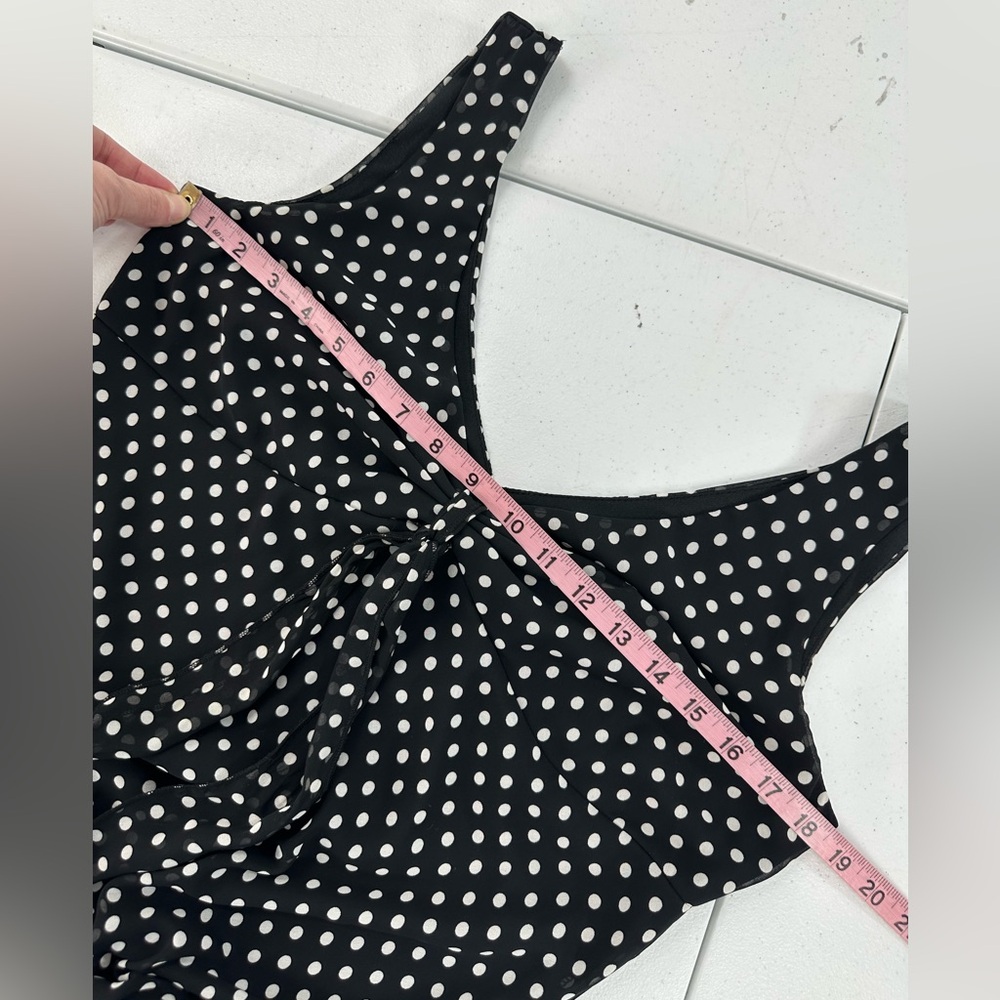 Vintage Giorgio Fiorlini Polka Dot Slip Dress 90s Pinup Coquette Cocktail 12 - Picture 4 of 8